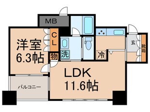 リ－ガル京都二条城東(402)の物件間取画像